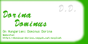 dorina dominus business card